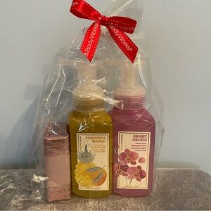 New Bath & Body Works Pineapple Mango Bright Orchid Foaming Hand Soap Gift Set